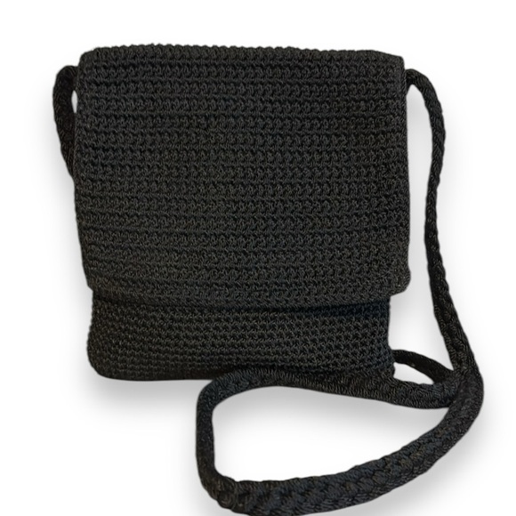 The Sak Bag Crossbody Shoulder Crochet Boho Black - Picture 1 of 5